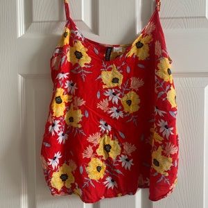 H&M DIVIDED Flower Print Tank